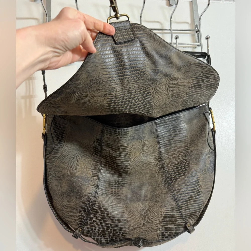 Deena & Ozzy Reptile Hobo Bag